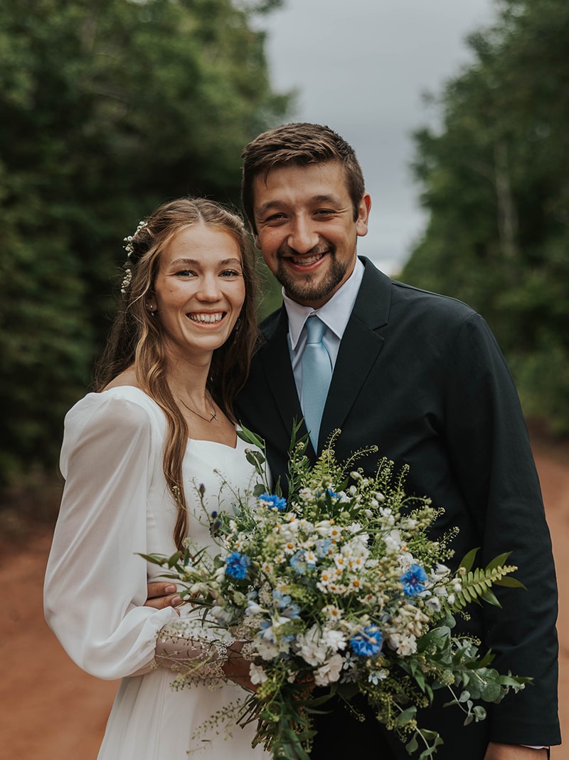 Levi Ewald and his wife Katelyn